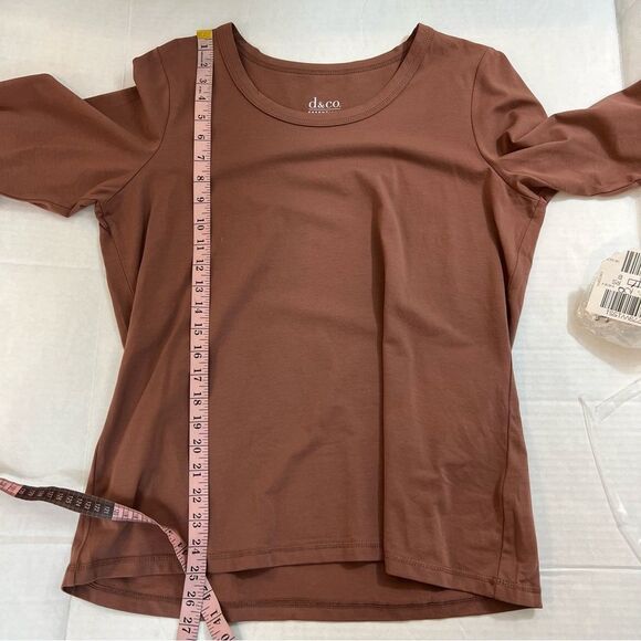 New Denim& Co Perfect Jersey 3/4 Sleeve Round Neck Top | Size M - Picture 8 of 9